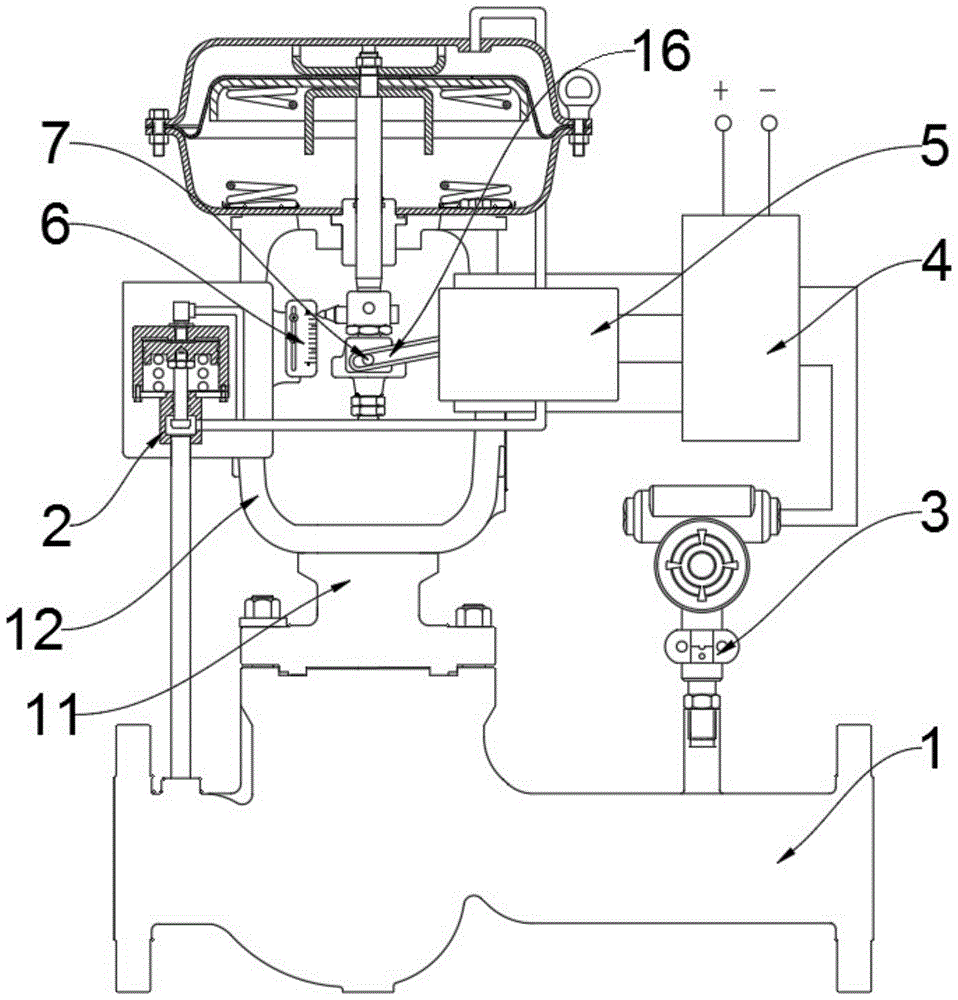 自力式調(diào)節(jié)閥結(jié)構(gòu)示意圖